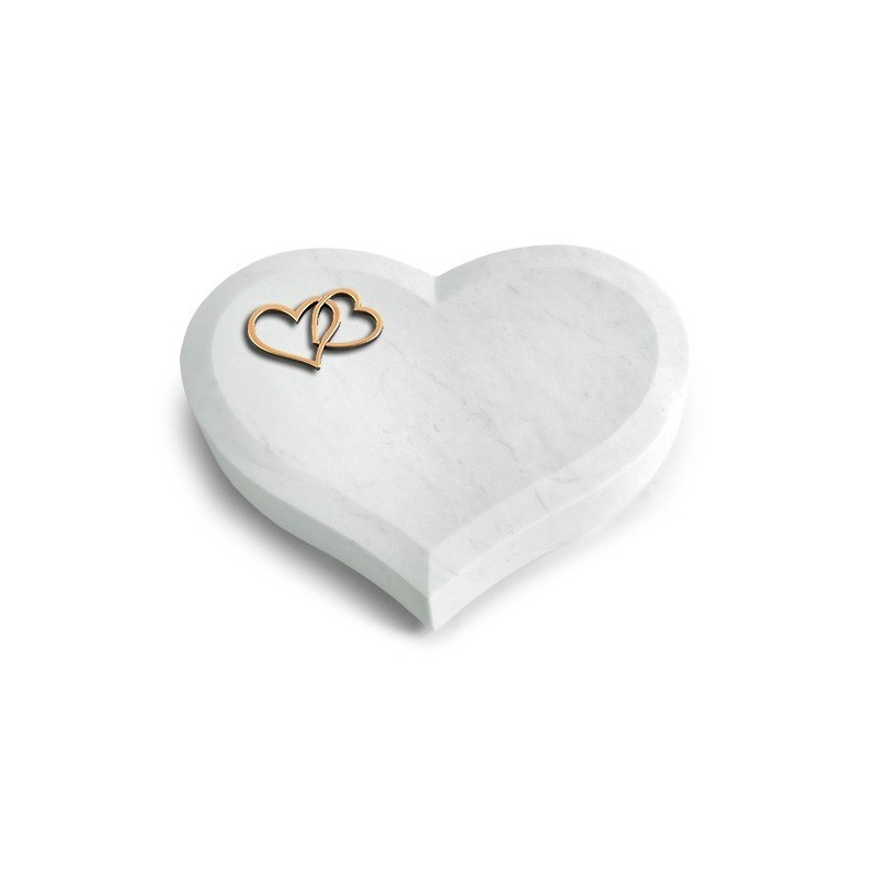 Grabstein Coeur/Omega Marmor Herzen (Bronze)