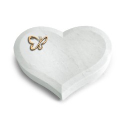 Grabstein Coeur/Omega Marmor Papillon (Bronze)