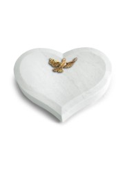 Grabstein Coeur/Omega Marmor Taube (Bronze)