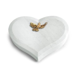 Grabstein Coeur/Omega Marmor Taube (Bronze)