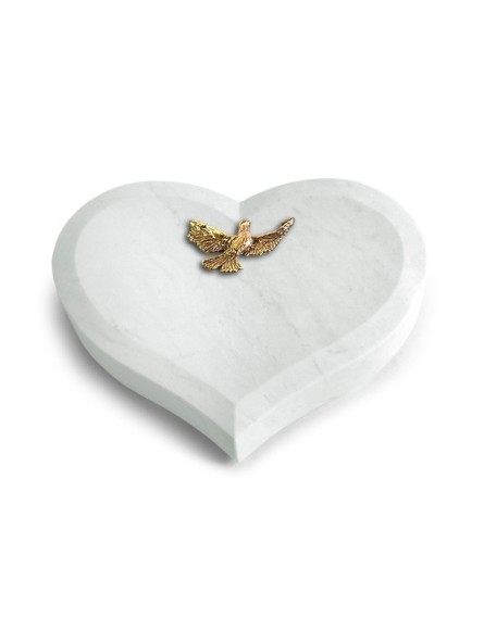 Grabstein Coeur/Omega Marmor Taube (Bronze)
