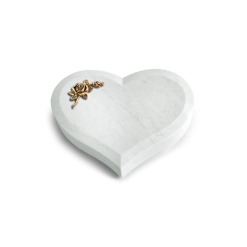 Grabstein Coeur/Omega Marmor Rose 1 (Bronze)