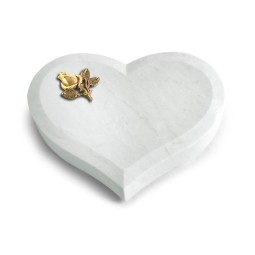 Grabstein Coeur/Omega Marmor Rose 3 (Bronze)