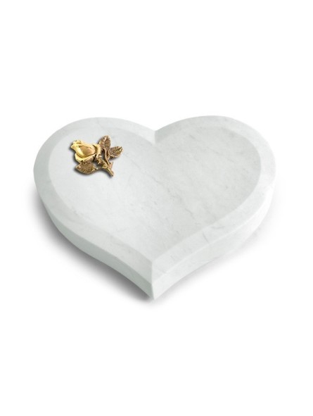 Grabstein Coeur/Omega Marmor Rose 3 (Bronze)