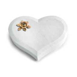 Grabstein Coeur/Omega Marmor Rose 4 (Bronze)