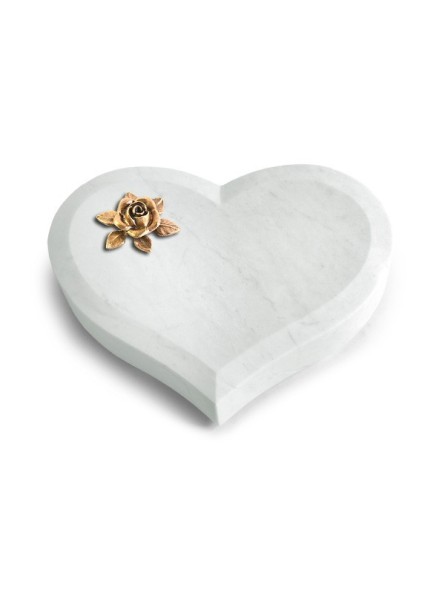 Grabstein Coeur/Omega Marmor Rose 4 (Bronze)