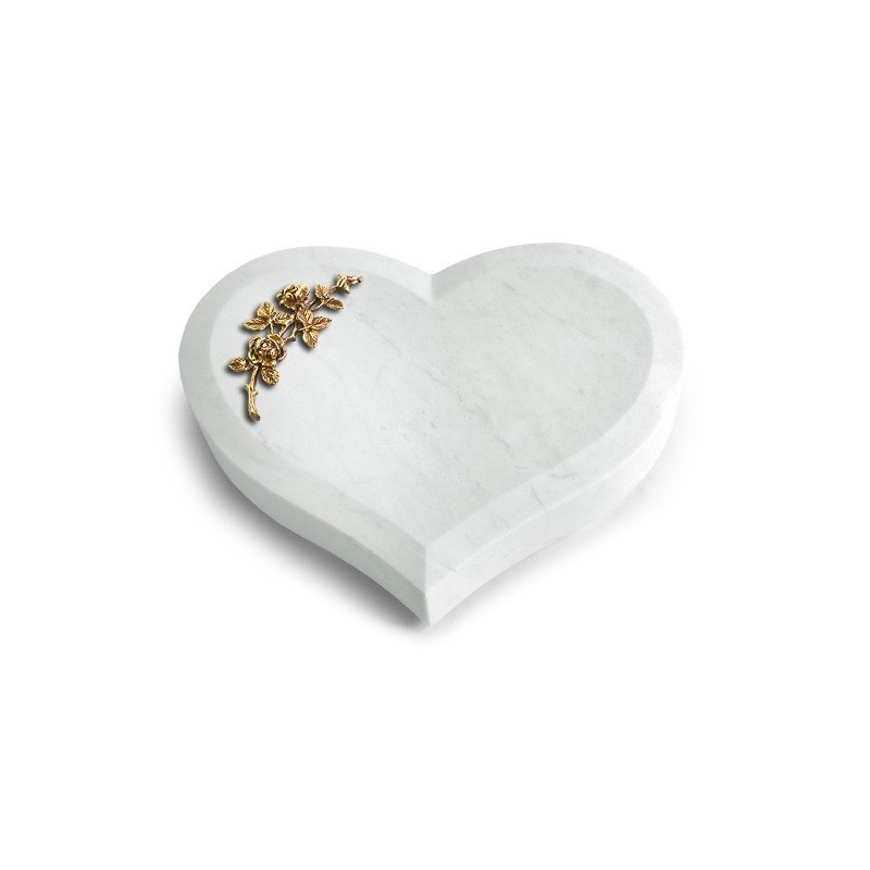 Grabstein Coeur/Omega Marmor Rose 5 (Bronze)