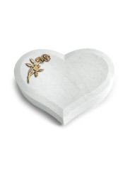 Grabstein Coeur/Omega Marmor Rose 6 (Bronze)
