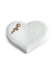 Grabstein Coeur/Omega Marmor Rose 7 (Bronze)