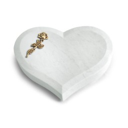 Grabstein Coeur/Omega Marmor Rose 7 (Bronze)