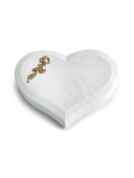 Grabstein Coeur/Omega Marmor Rose 7 (Bronze)