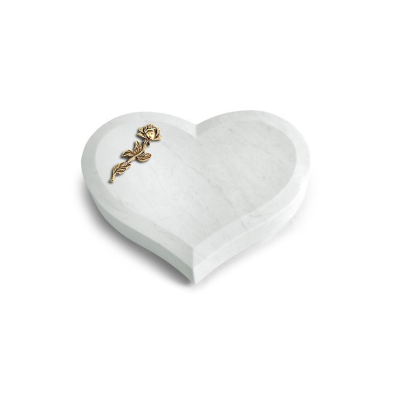 Grabstein Coeur/Omega Marmor Rose 7 (Bronze)
