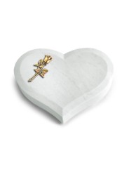 Grabstein Coeur/Omega Marmor Rose 8 (Bronze)