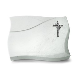 Grabstein Firenze/Omega Marmor Kreuz/Ähren (Alu)