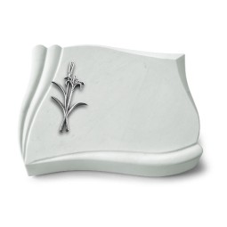 Grabstein Memory/Omega Marmor Lilienzweig (Alu)