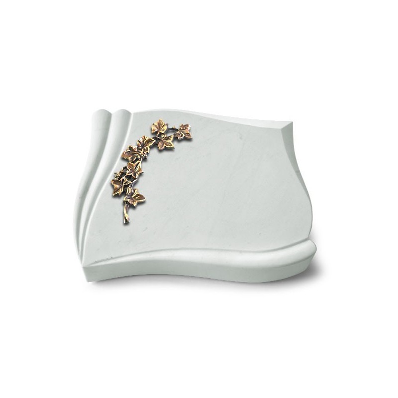 Grabstein Memory/Omega Marmor Efeu (Bronze)