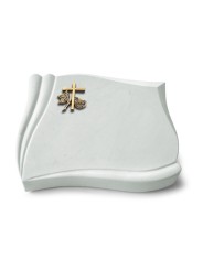 Grabstein Memory/Omega Marmor Kreuz 1 (Bronze)