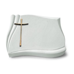 Grabstein Memory/Omega Marmor Kreuz 2 (Bronze)