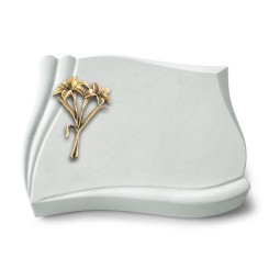 Grabstein Memory/Omega Marmor Lilie (Bronze)