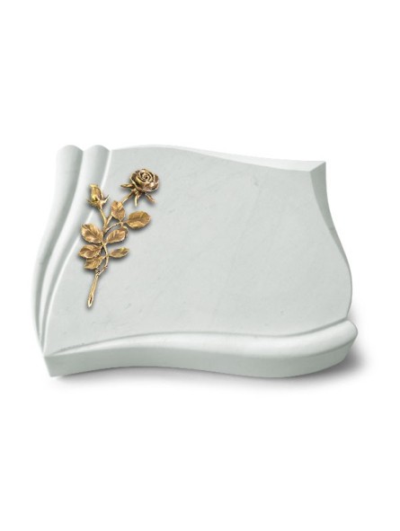 Grabstein Memory/Omega Marmor Rose 13 (Bronze)