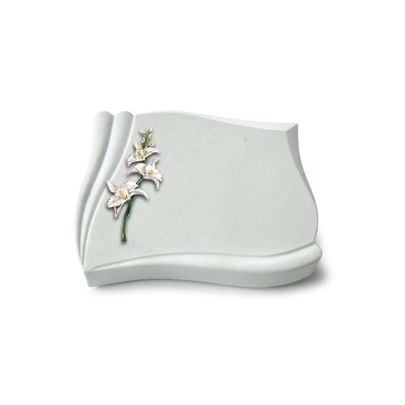 Grabstein Memory/Omega Marmor Orchidee (Color)