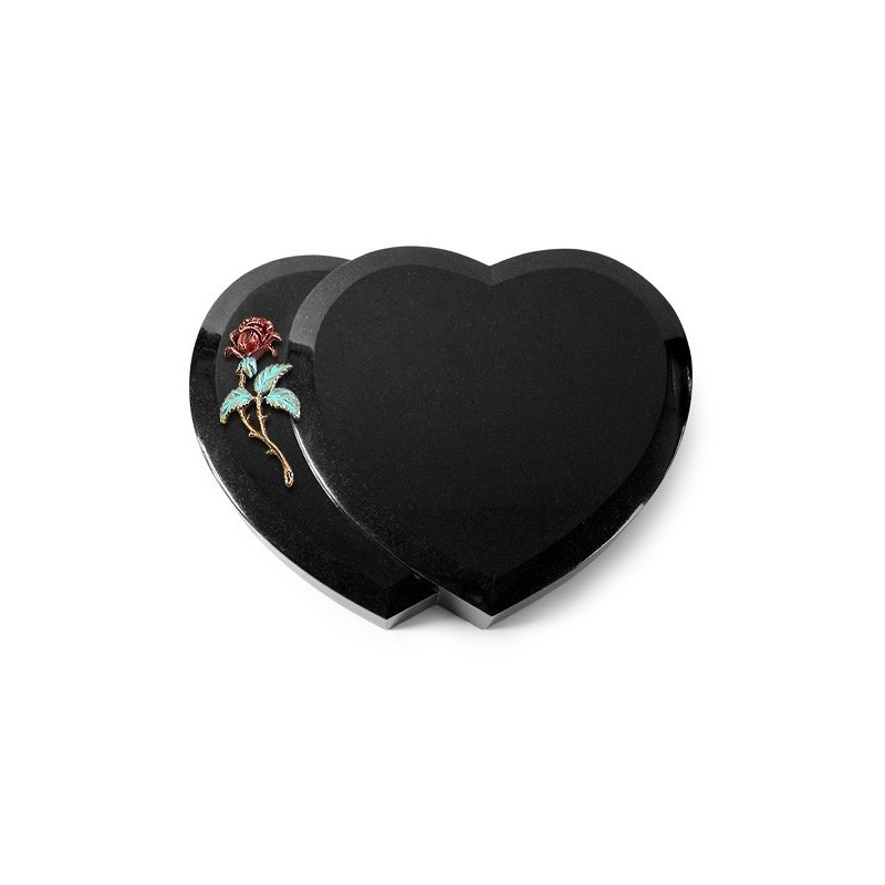 Grabstein Amoureux/Indisch Black Rose 2 (Color) 50x40