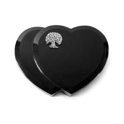 Grabstein Amoureux/Indisch Black Baum 3 (Alu) 50x40