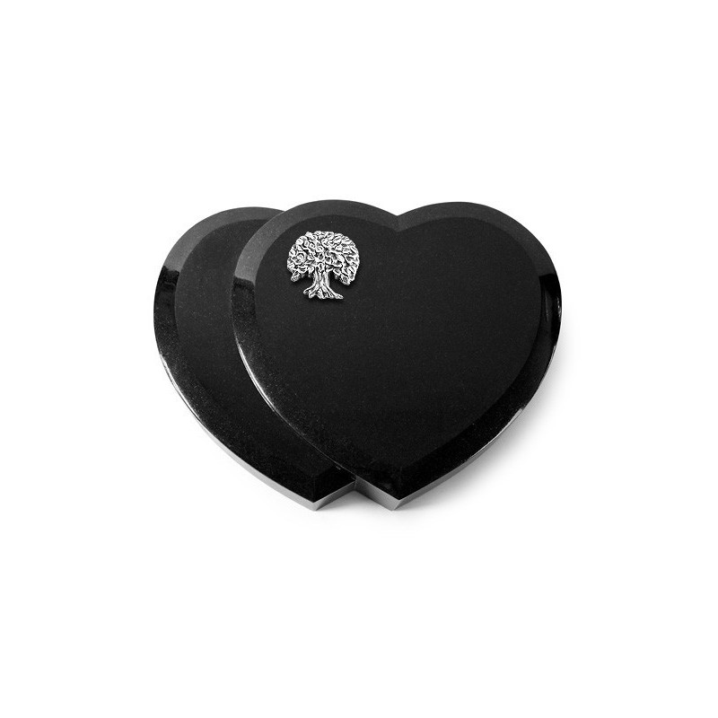 Grabstein Amoureux/Indisch Black Baum 3 (Alu) 50x40