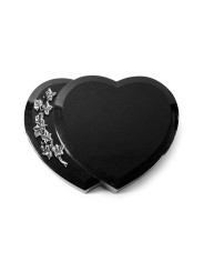 Grabstein Amoureux/Indisch Black Efeu (Alu) 50x40