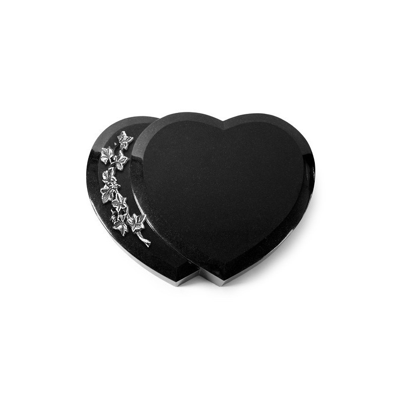 Grabstein Amoureux/Indisch Black Efeu (Alu) 50x40
