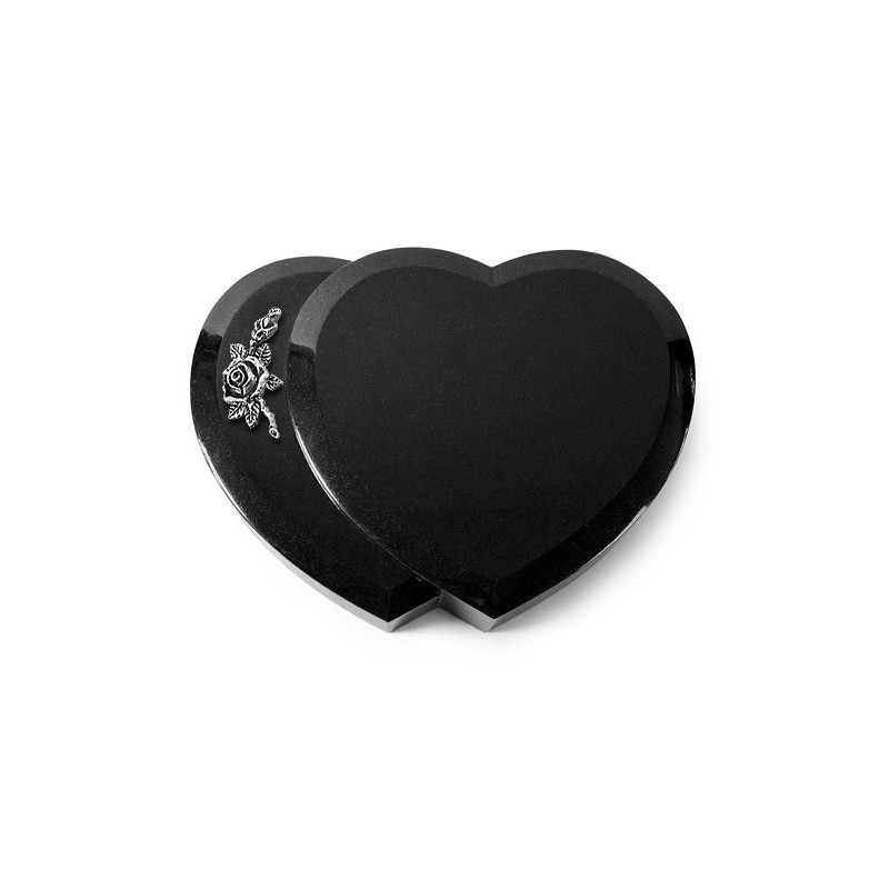 Grabstein Amoureux/Indisch Black Rose 1 (Alu) 50x40