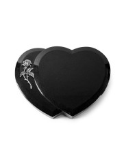 Grabstein Amoureux/Indisch Black Rose 2 (Alu) 50x40