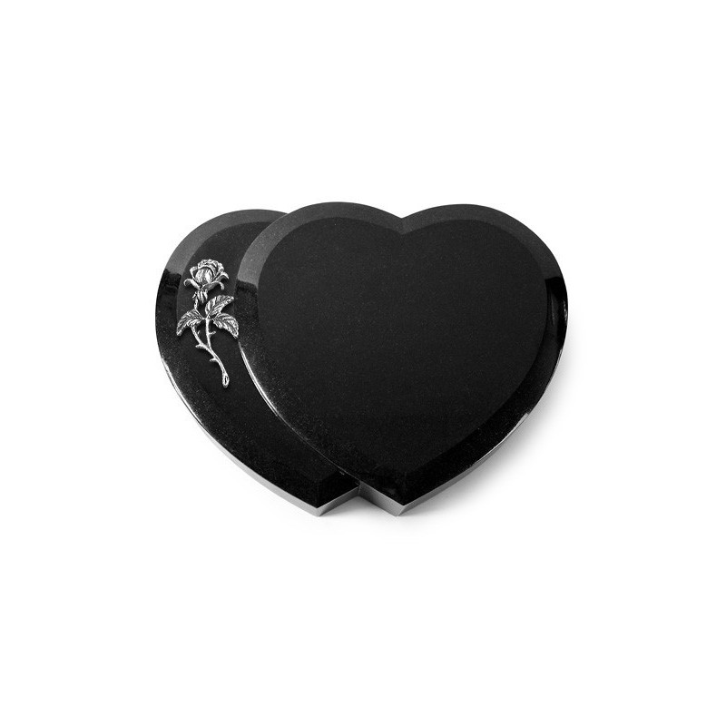 Grabstein Amoureux/Indisch Black Rose 2 (Alu) 50x40