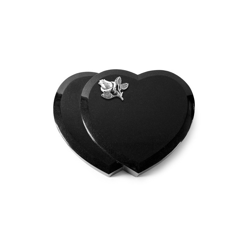 Grabstein Amoureux/Indisch Black Rose 3 (Alu) 50x40