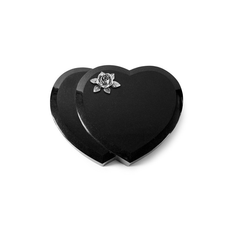 Grabstein Amoureux/Indisch Black Rose 4 (Alu) 50x40