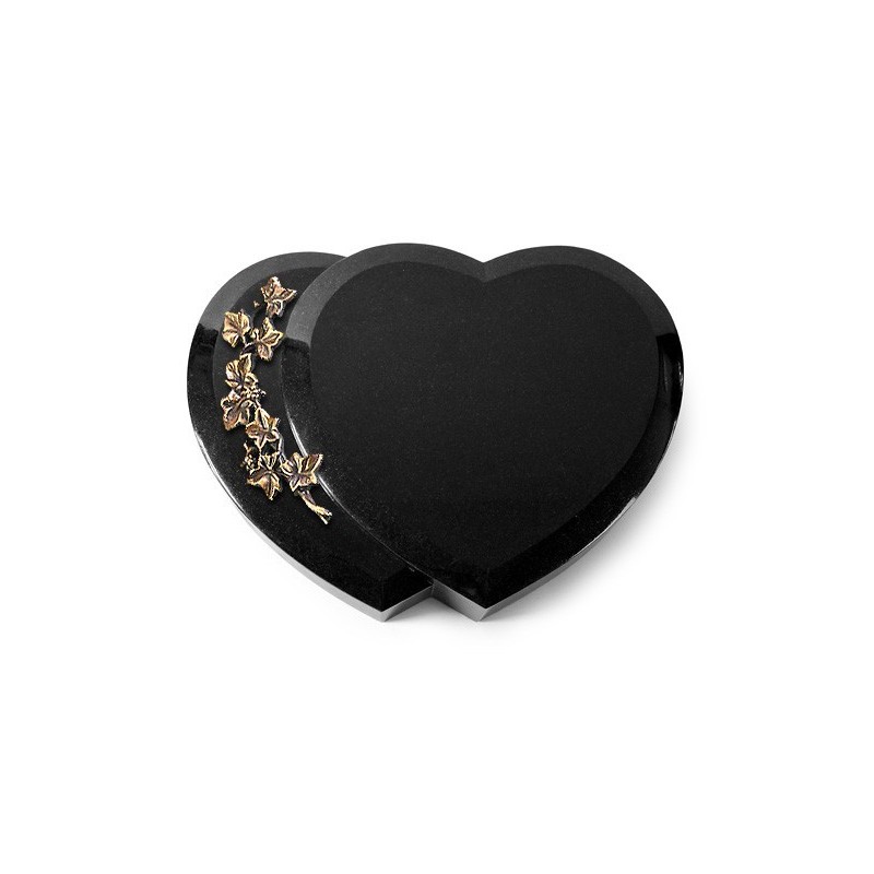 Grabstein Amoureux/Indisch Black Efeu (Bronze) 50x40