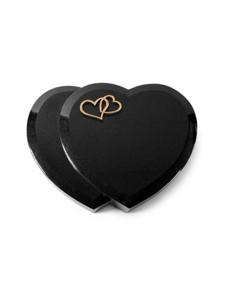 Grabstein Amoureux/Indisch Black Herzen (Bronze) 50x40