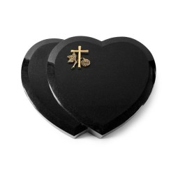 Grabstein Amoureux/Indisch Black Kreuz 1 (Bronze) 50x40