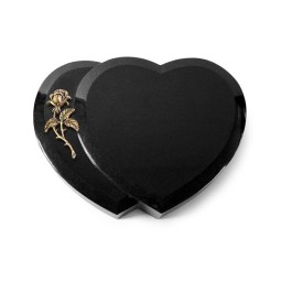 Grabstein Amoureux/Indisch Black Rose 2 (Bronze) 50x40