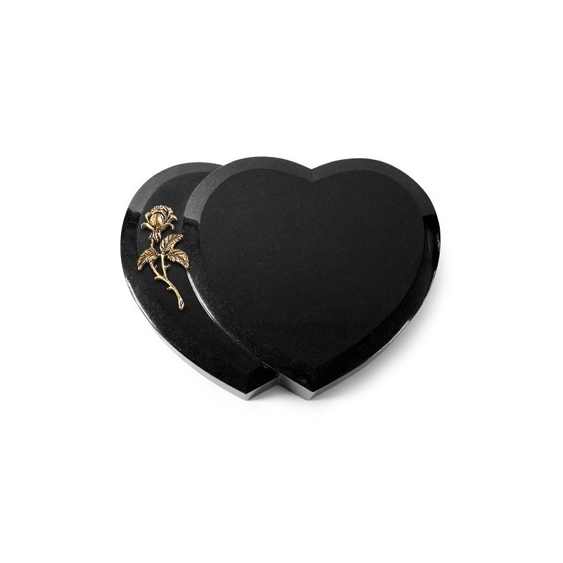 Grabstein Amoureux/Indisch Black Rose 2 (Bronze) 50x40