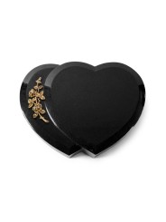 Grabstein Amoureux/Indisch Black Rose 5 (Bronze) 50x40