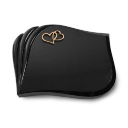 Grabstein Eterna/Indisch Black Herzen (Bronze) 50x40