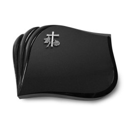 Grabstein Eterna/Indisch Black Kreuz 1 (Alu) 50x40