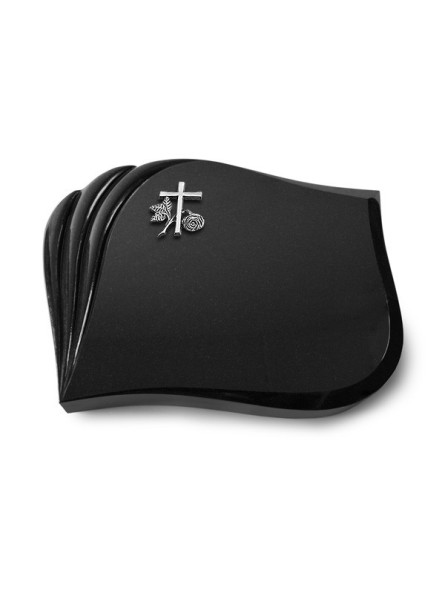 Grabstein Eterna/Indisch Black Kreuz 1 (Alu) 50x40