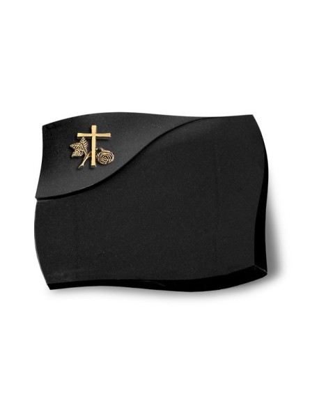 Grabstein Firenze/Indisch Black Kreuz 1 (Bronze) 50x40