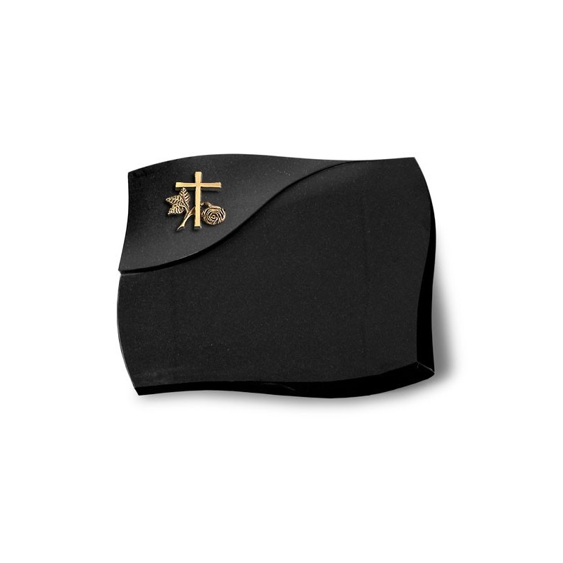 Grabstein Firenze/Indisch Black Kreuz 1 (Bronze) 50x40