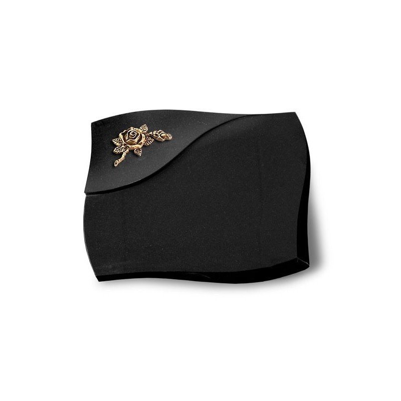 Grabstein Firenze/Indisch Black Rose 1 (Bronze) 50x40