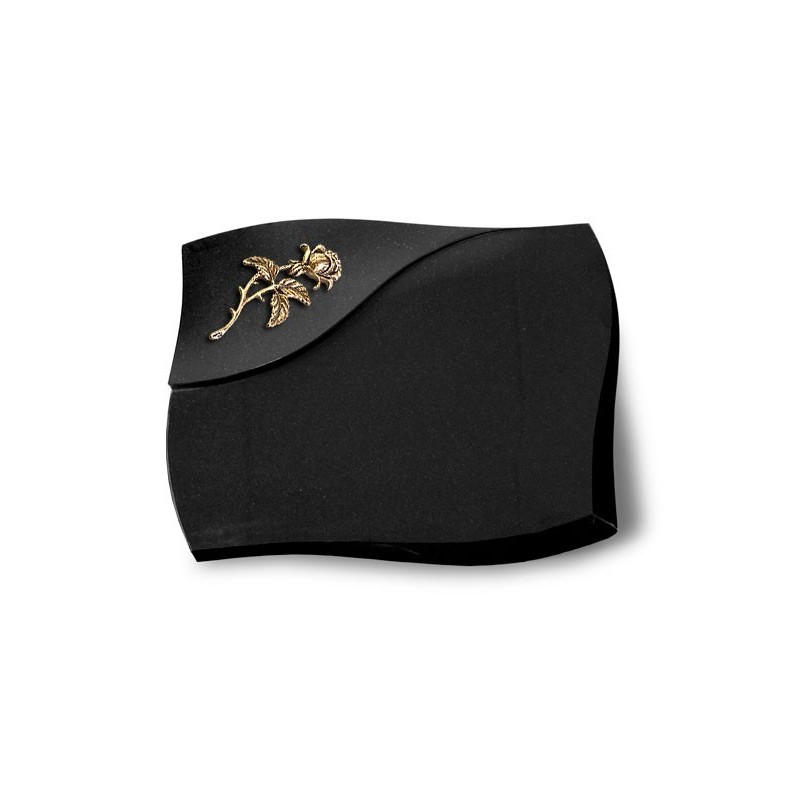 Grabstein Firenze/Indisch Black Rose 2 (Bronze) 50x40