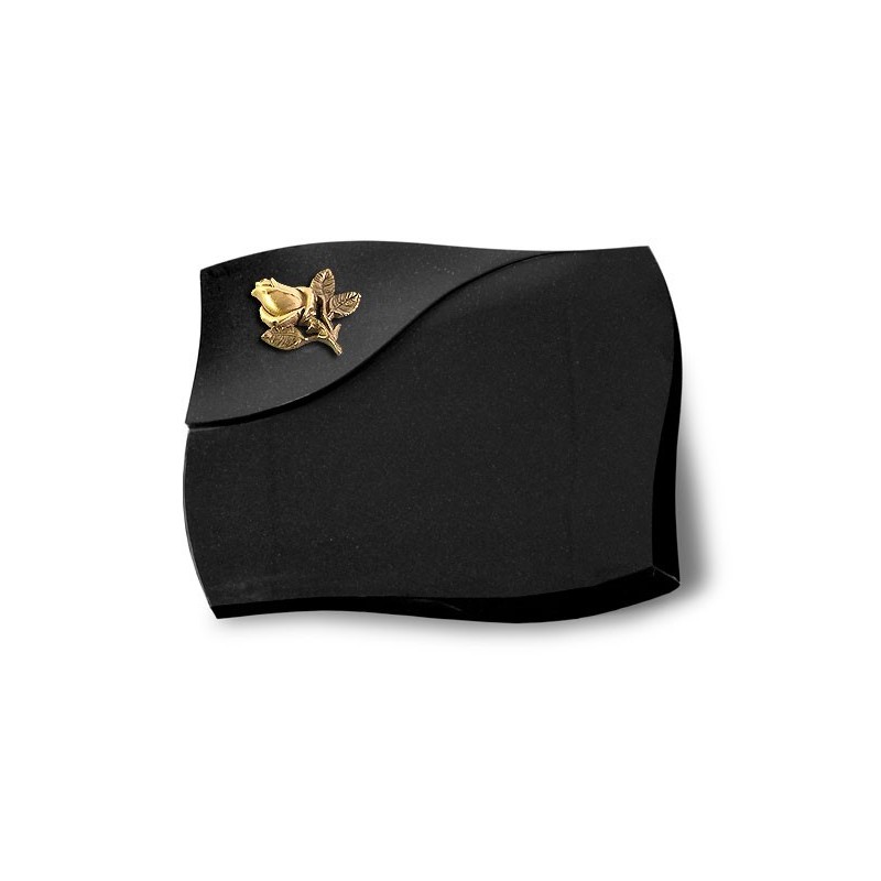 Grabstein Firenze/Indisch Black Rose 3 (Bronze) 50x40