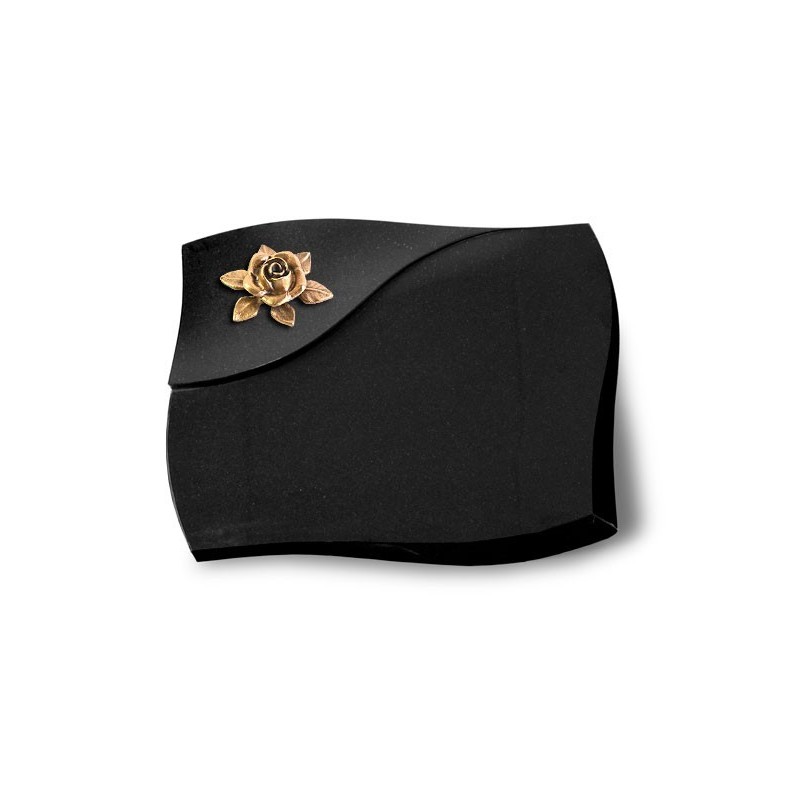 Grabstein Firenze/Indisch Black Rose 4 (Bronze) 50x40